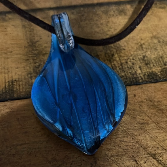 Murano glass blue pendant necklace - Picture 3 of 6